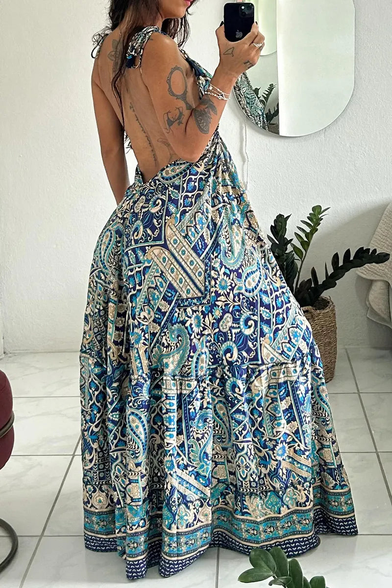 Ladies' Hot Selling Casual Elegant Backless Long Dress