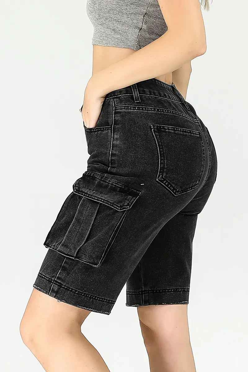 Women's Street Straight Leg Washed Denim Shorts