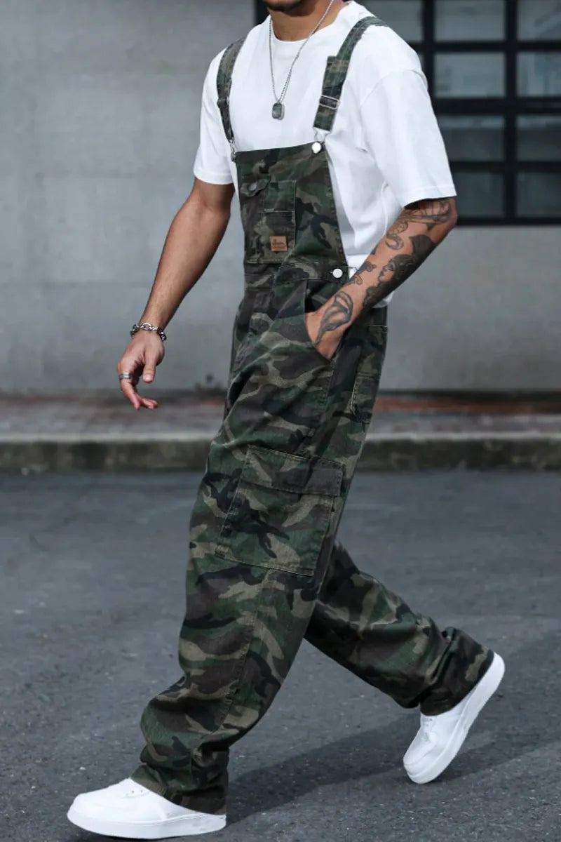 Men's hot selling casual denim jumpsuit