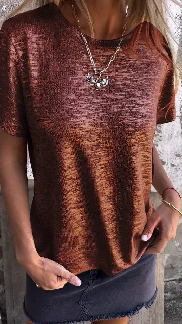 Hot Stamping Short-sleeved T-shirt