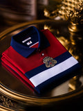 Men's Business Casual Logo Button Short Sleeve Polo Shirt