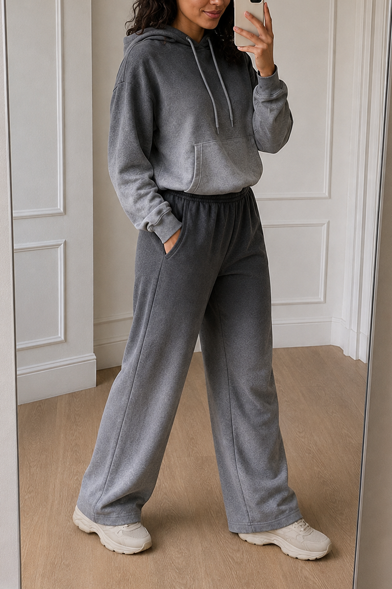 Relaxed Hoodie & Wide-Leg Pants Set