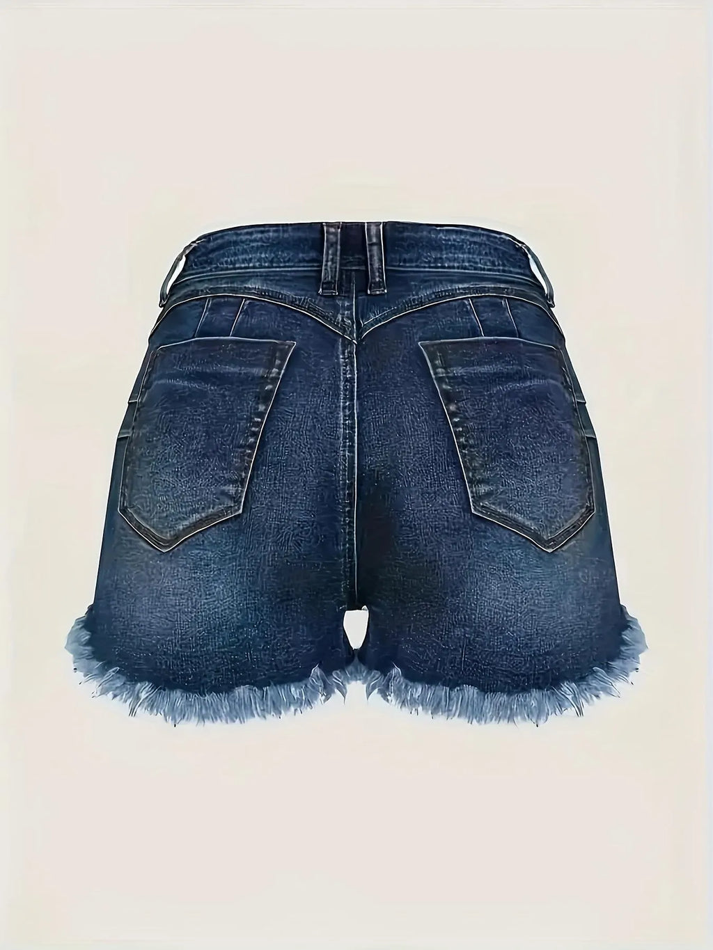 Women's New Button Tassel Raw Edge Casual Denim Shorts
