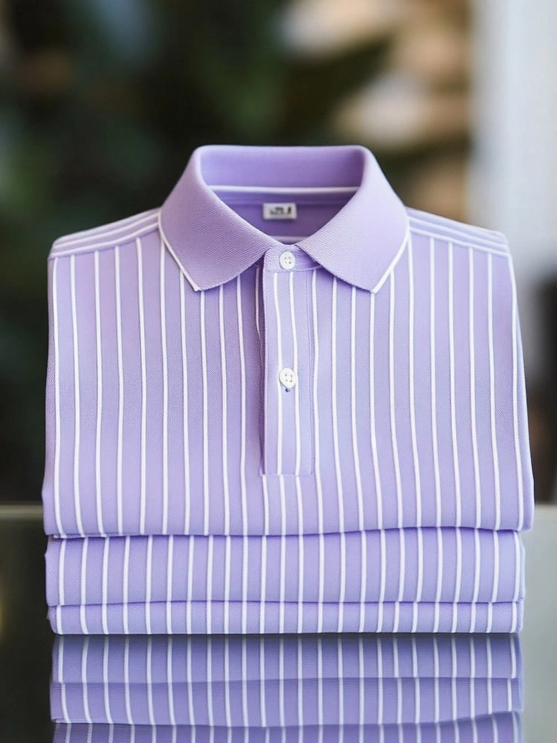 Men's Classic Business Logo Button Short Sleeve Polo Shirt