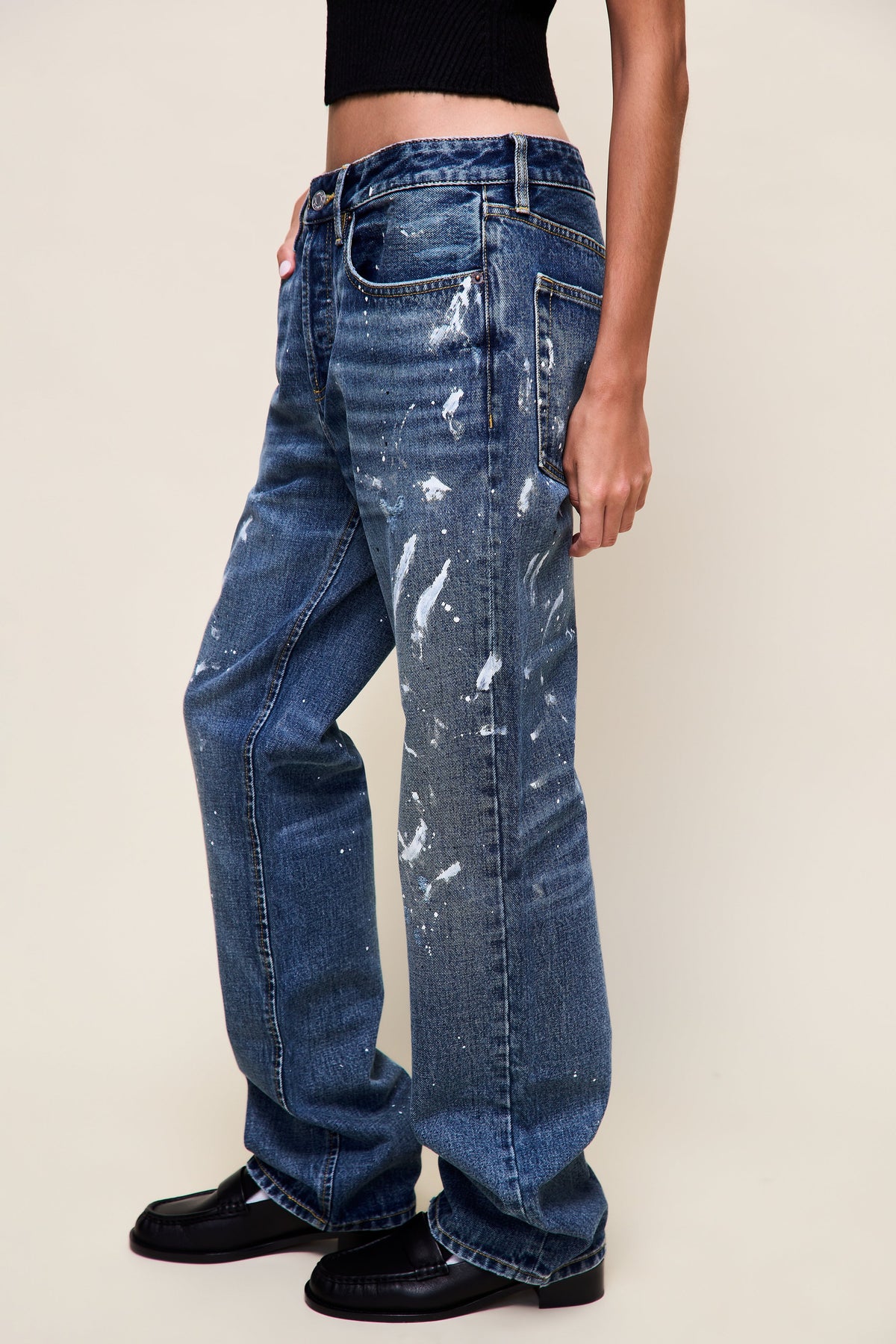 Women's Y2k Printed Wide-Leg Jeans