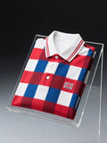 Men's Business Casual Union Jack Button Short Sleeve Polo Shirt