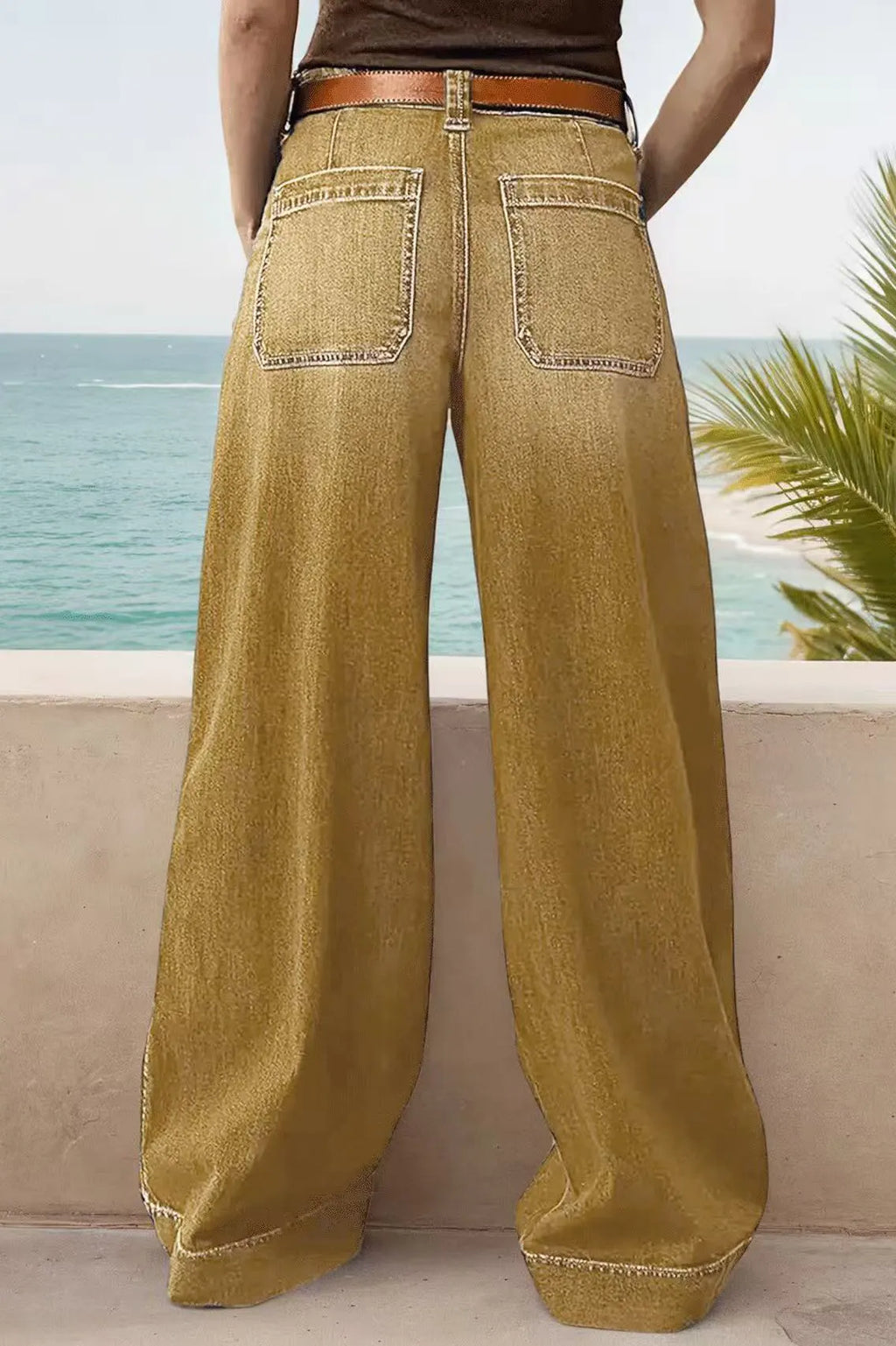 Women's Casual Straight Leg Washed Jeans