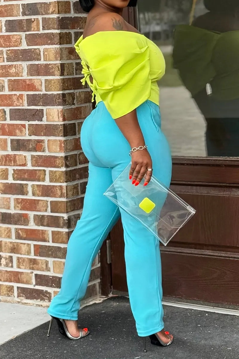 Women's Statement Off-Shoulder Blouse with Voluminous Puff Sleeves