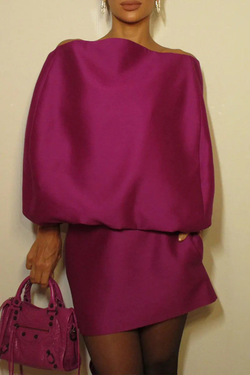 Women's Fashion Off Shoulder Mini Dress