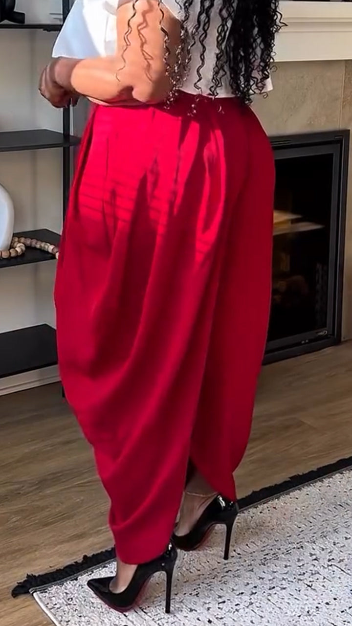 Womens Solid Color Casual Pants