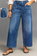 Hot Selling Women's Plus Size Casual Street Washed Straight Leg Jeans