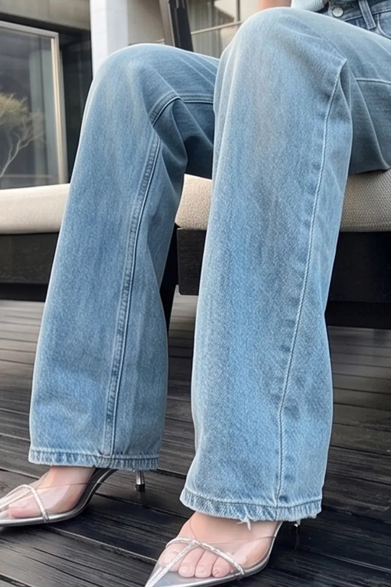 Women's Casual Wide Leg Jeans