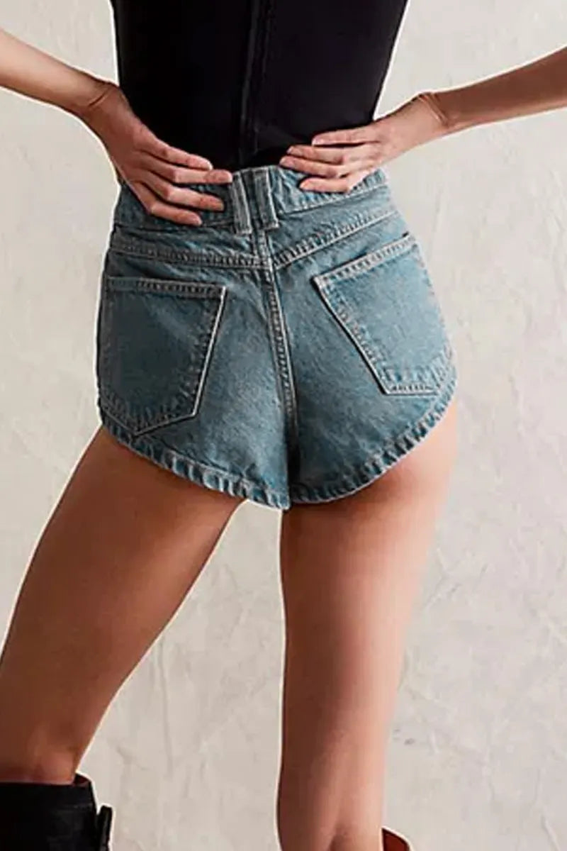Women's Low Rise Big Flap Pocket Wrap Front Denim Skort