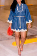 Ladies' Casual Denim Mini Dress