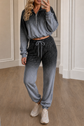 Asymmetric Hem Hoodie & Wide-Leg Pants Set