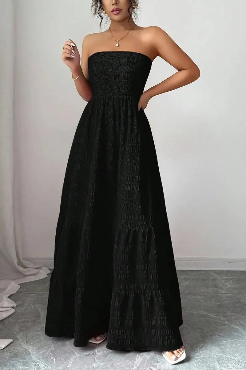 Women's Casual Vacation Stretch Strapless Dress