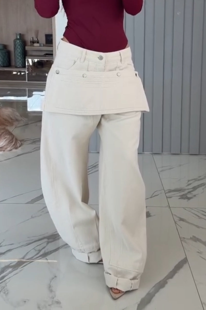 Women's Patchwork Casual Jeans
