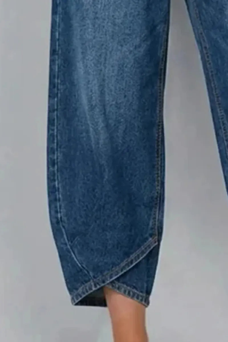 Women's Casual Loose Fit Irregular Denim Jeans
