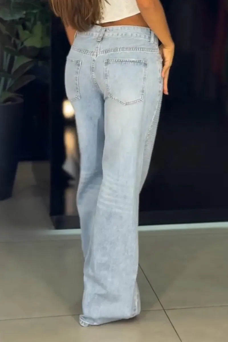 Women's Shiny Sequins Evening Elegant Jeans