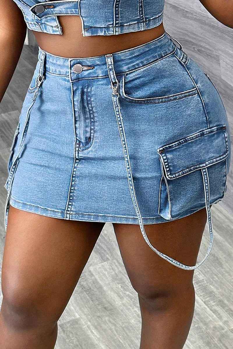 Women's Casual Short Denim Skirt