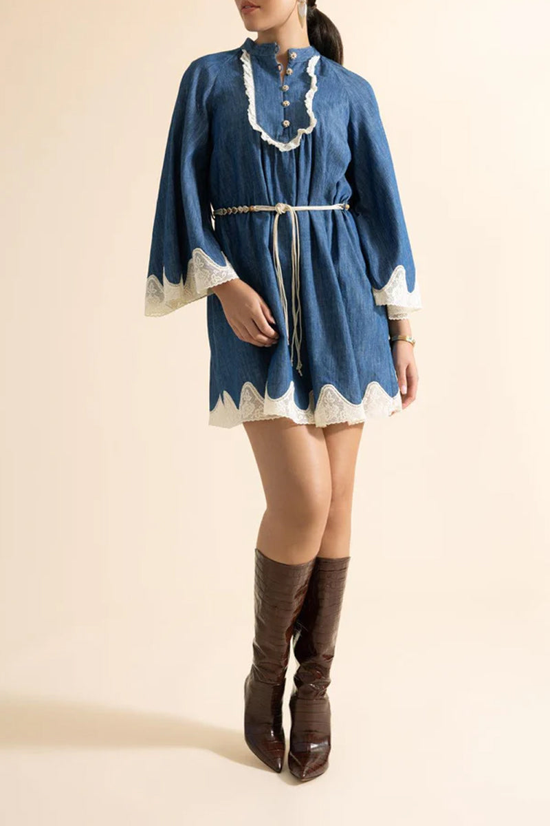 Ladies' Casual Denim Mini Dress