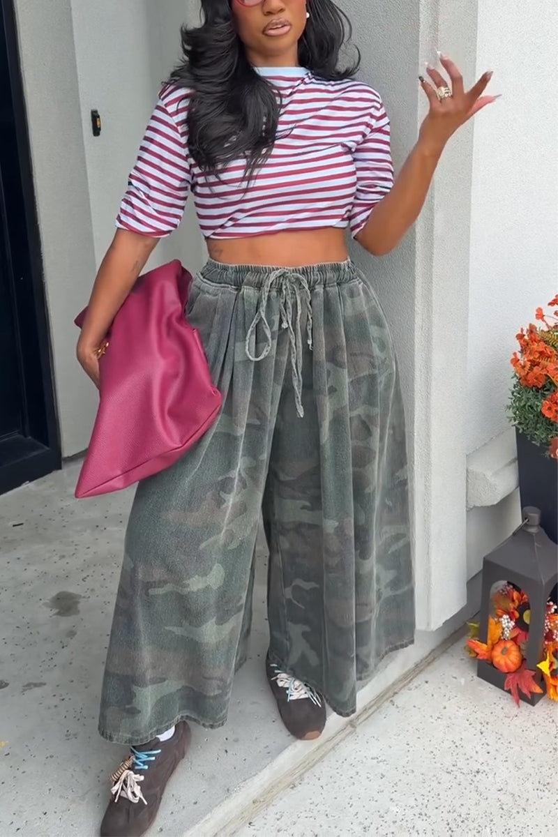 Women's Loose Casual Camouflage Pants