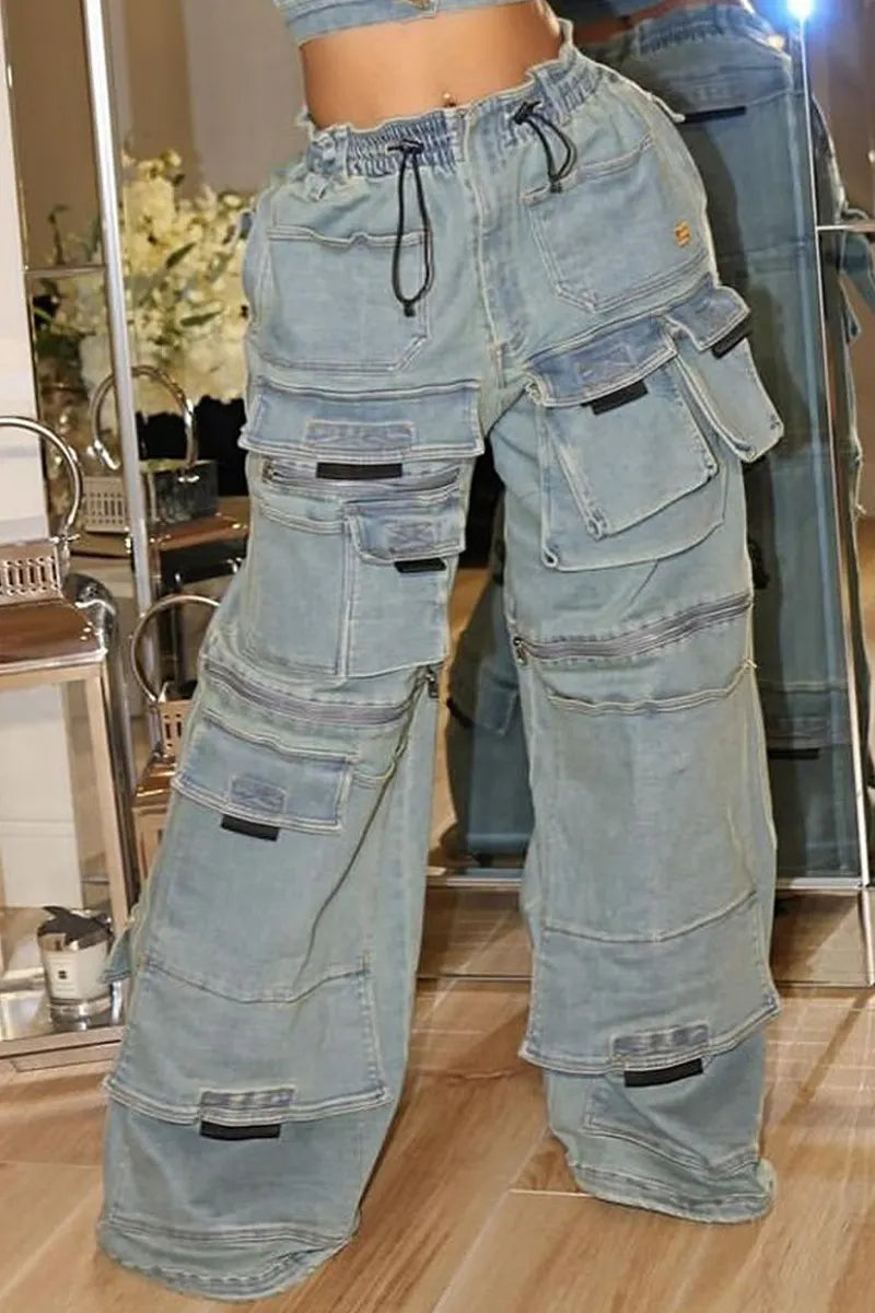Hot Selling Women's Casual Denim Tops Or Workwear Jeans