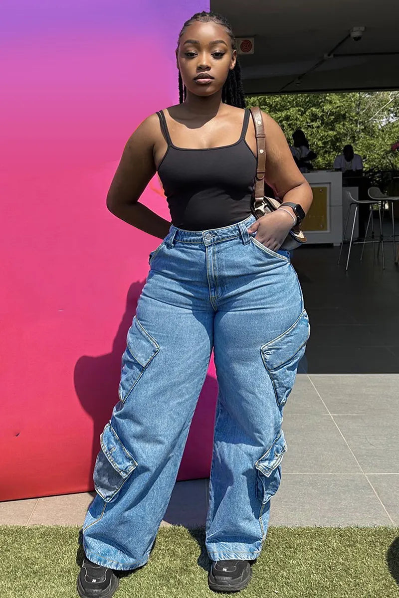 Women's Versatile Jeans With Essential Multi Pocket