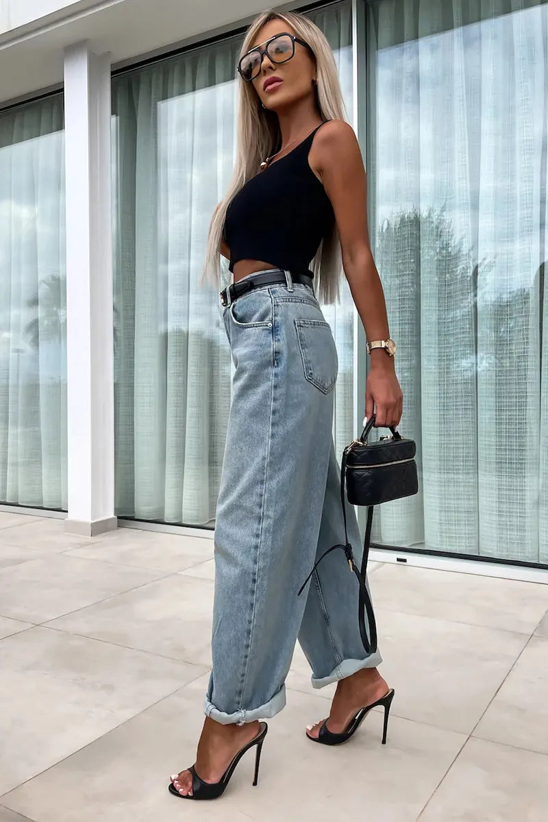Women's Trendy Daily Loose-fit Denim Jeans