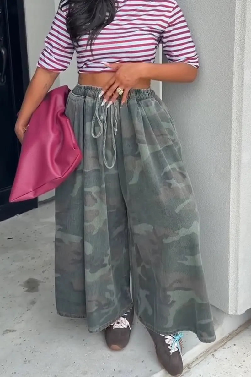 Women's Loose Casual Camouflage Pants