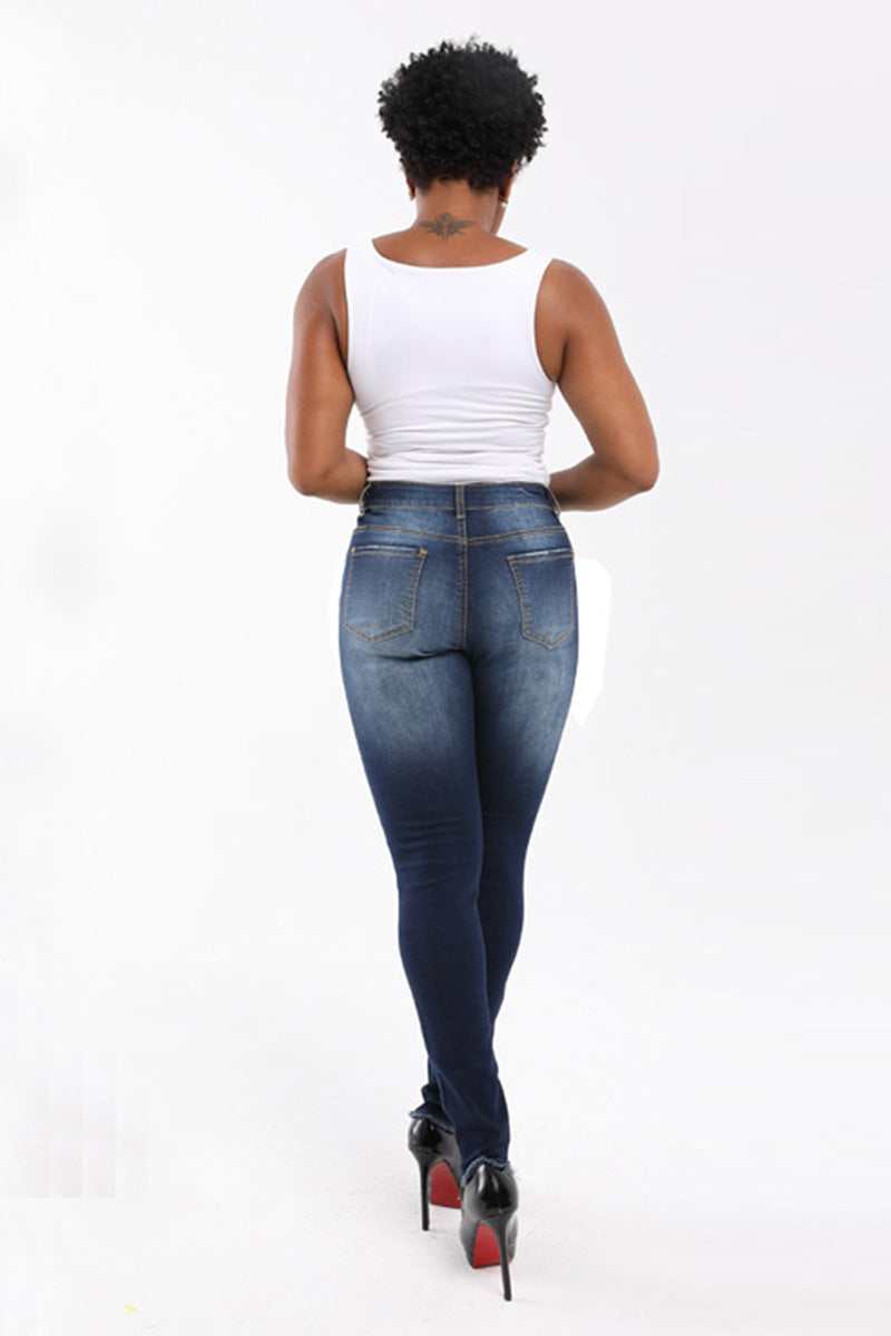 Women’s Low-Rise Ripped Stretch Jeans