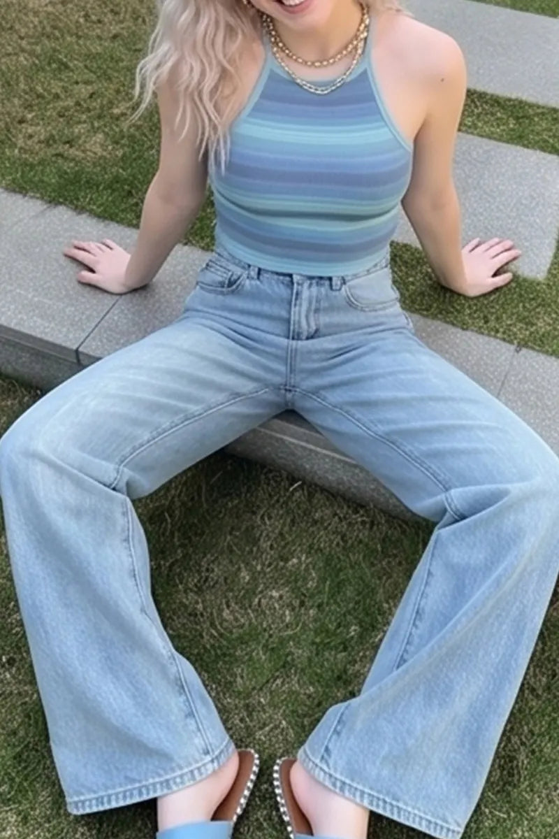 Women's Casual Wide Leg Jeans