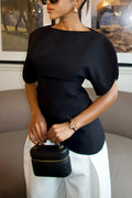 Women's Simple Commuter Silhouette Top or Barrel Pants