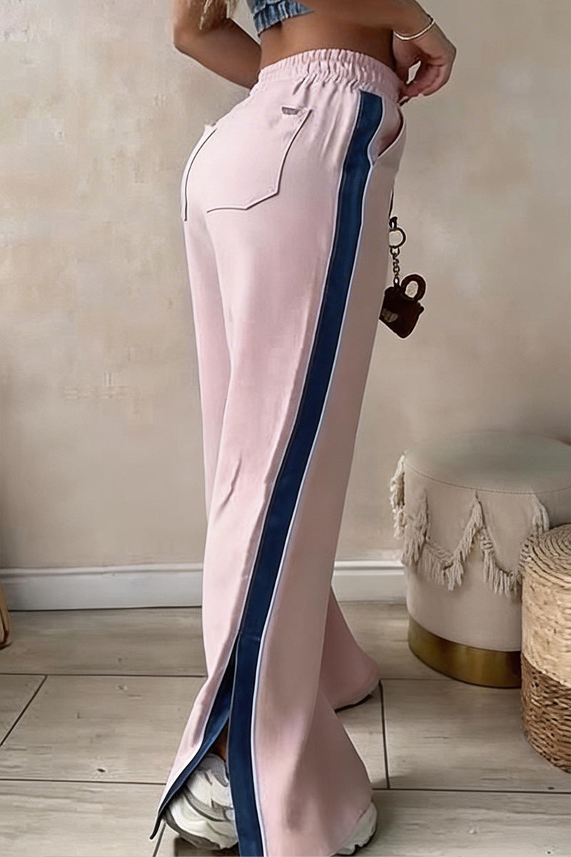 Women's Casual Side Color Block Sweatpants