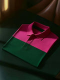Men's Classic Business Logo Button Short Sleeve Polo Shirt