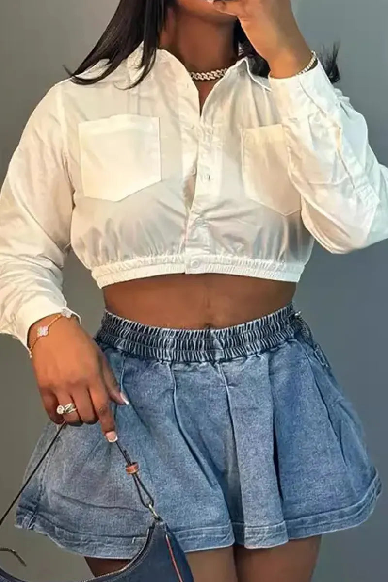 Women's Casual Short Denim Skirt