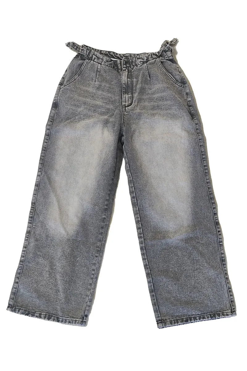 Ladies Low Rise Baggy Jeans With Dropped Waist