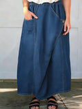 Women's Casual Cotton Denim Skirt