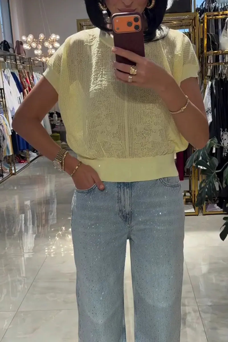 Women's Round Neck Solid Color Pattern Casual Top