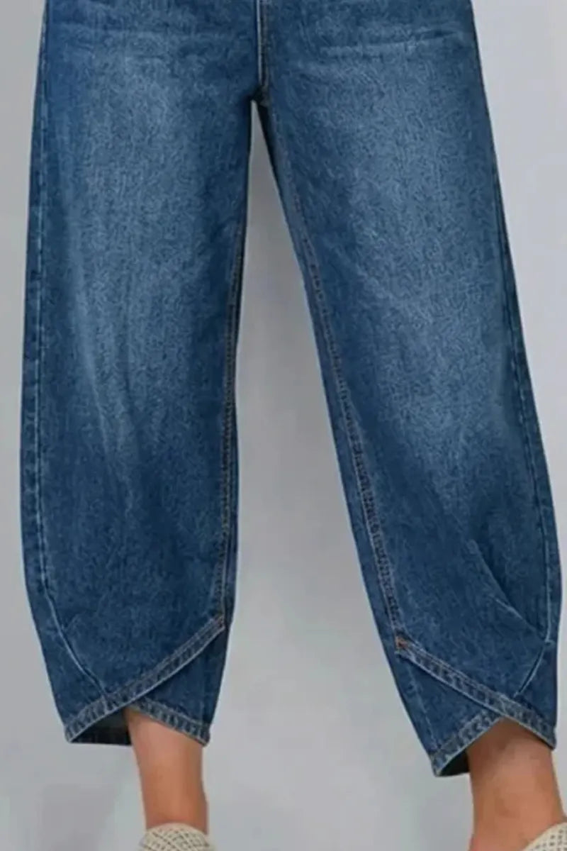 Women's Casual Loose Fit Irregular Denim Jeans