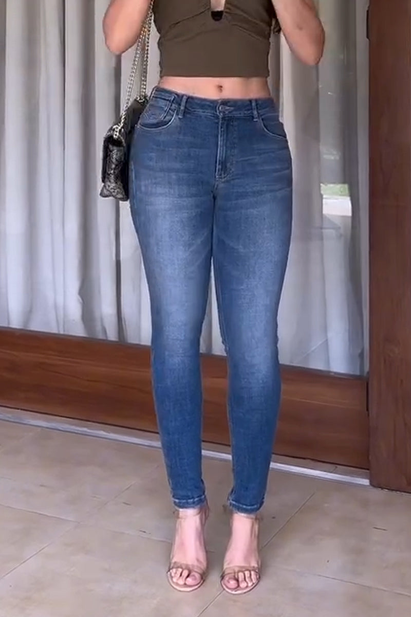 Women's Wash Scratch Casual Tight Jeans