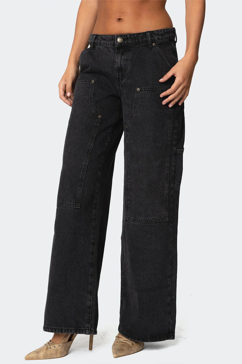 Women's Stretchy Comfort Flex Waist Cargo Jeans