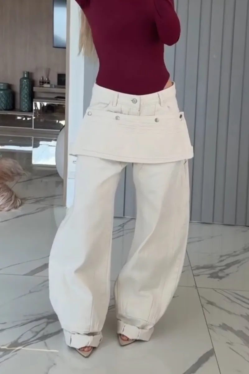 Women's Patchwork Casual Jeans
