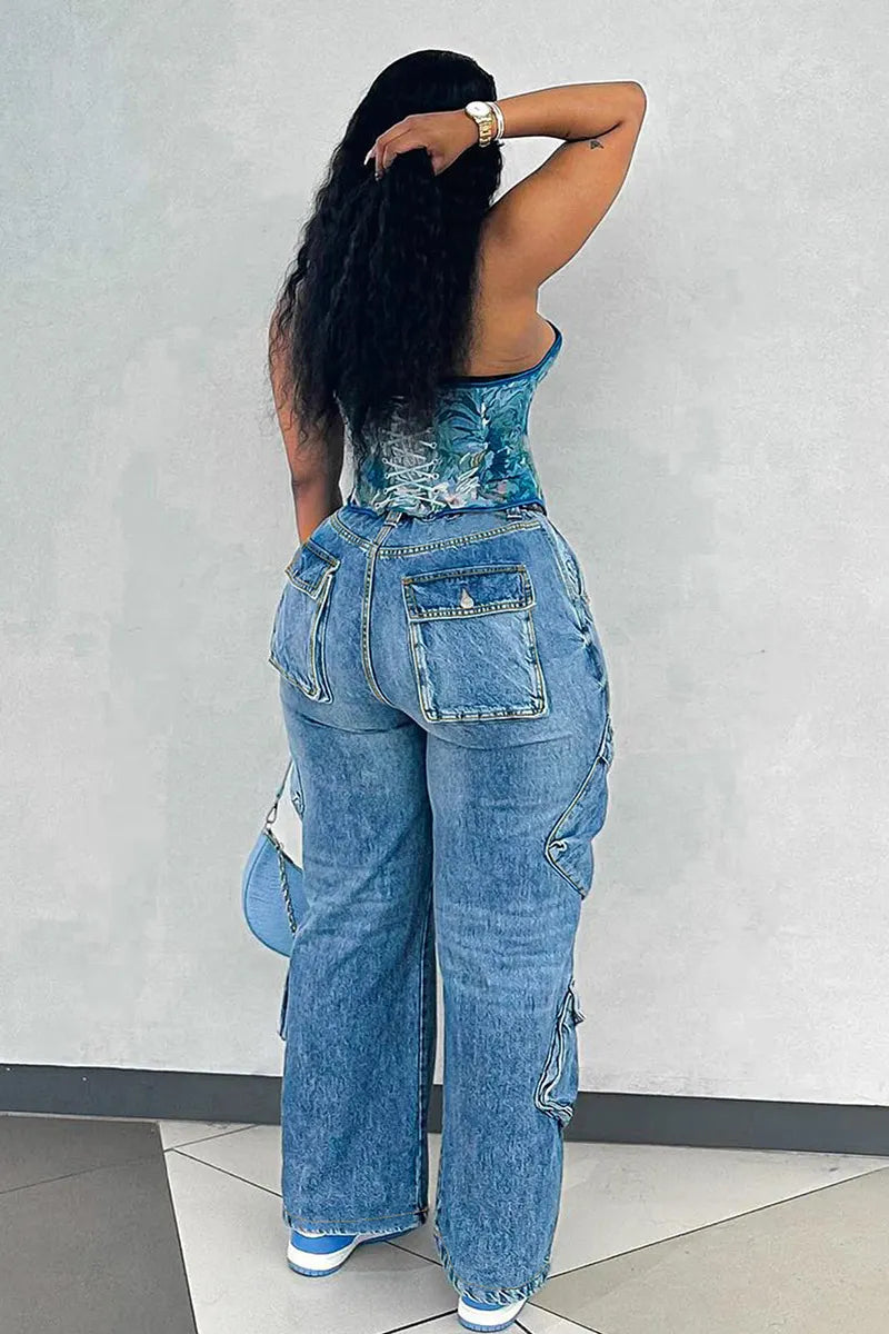 Women's Versatile Jeans With Essential Multi Pocket