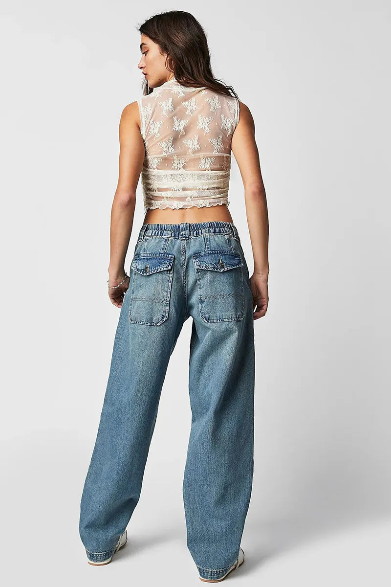 Classic Ladies' Comfortable Straight-Leg Jeans