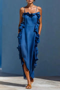 Women's Casual Flounce Trim Cami Dress