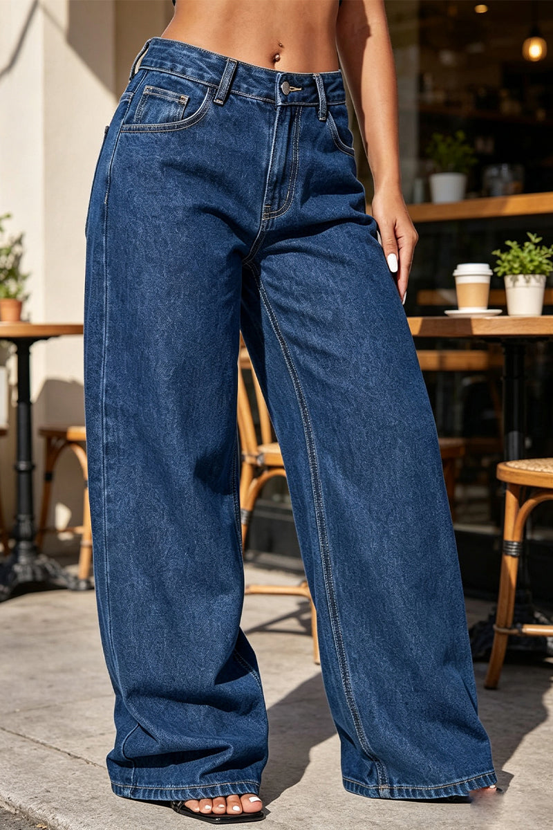 Women's Flower Embroidered Casual Jeans