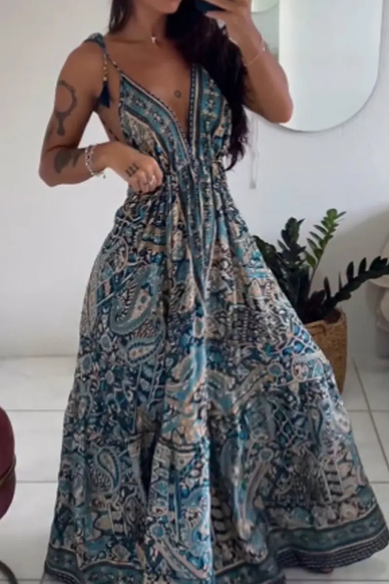 Ladies' Hot Selling Casual Elegant Backless Long Dress