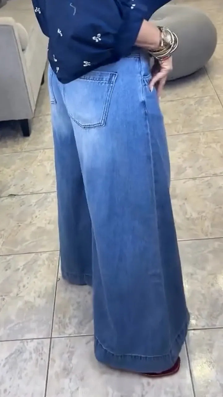 Women Washed Casual Loose Jeans