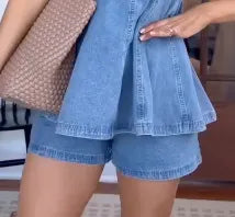 Women's Summer Sleeveless Patchwork Denim Casual Suit